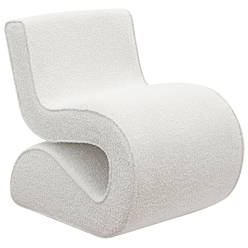 Chaise d'appoint courbée, Crème