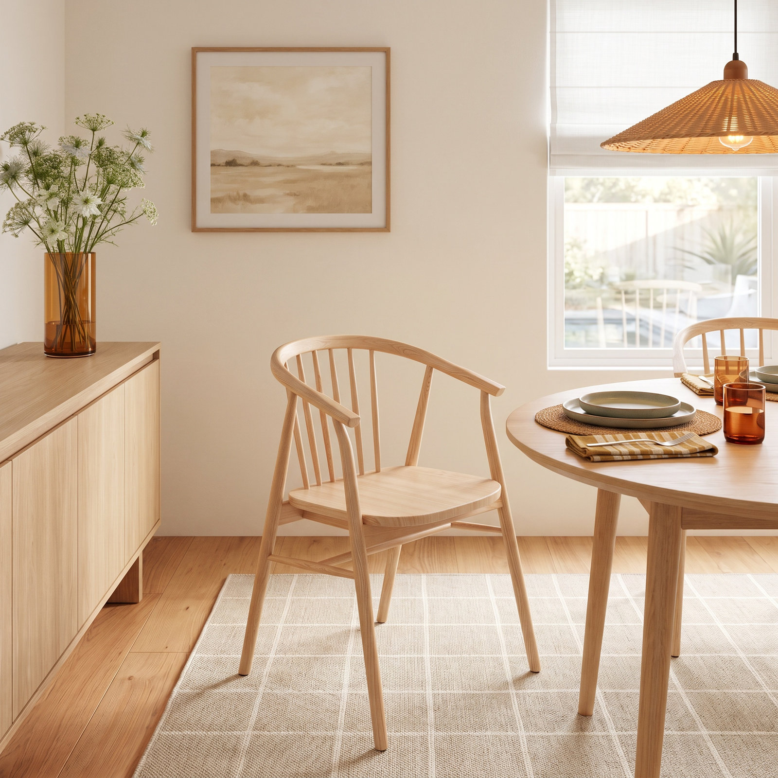 Fincher Dining Armchair, Natural