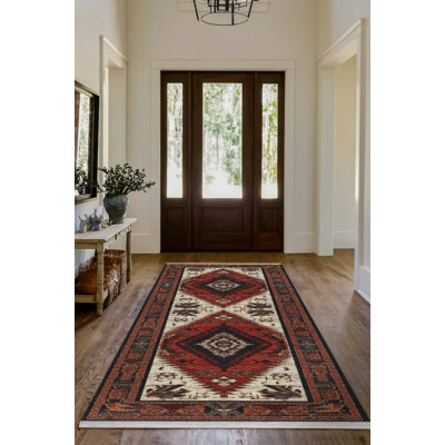 Tapis beige en coton et polyester Mattis