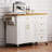 52'' Kitchen Island With Drop Leaf, Wheels,Spice Rack, Towel Rack,Adjustable Shelf-1929788524