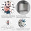 Mignon chat blanc avec cœur - Horloge murale pour enfants-28997107