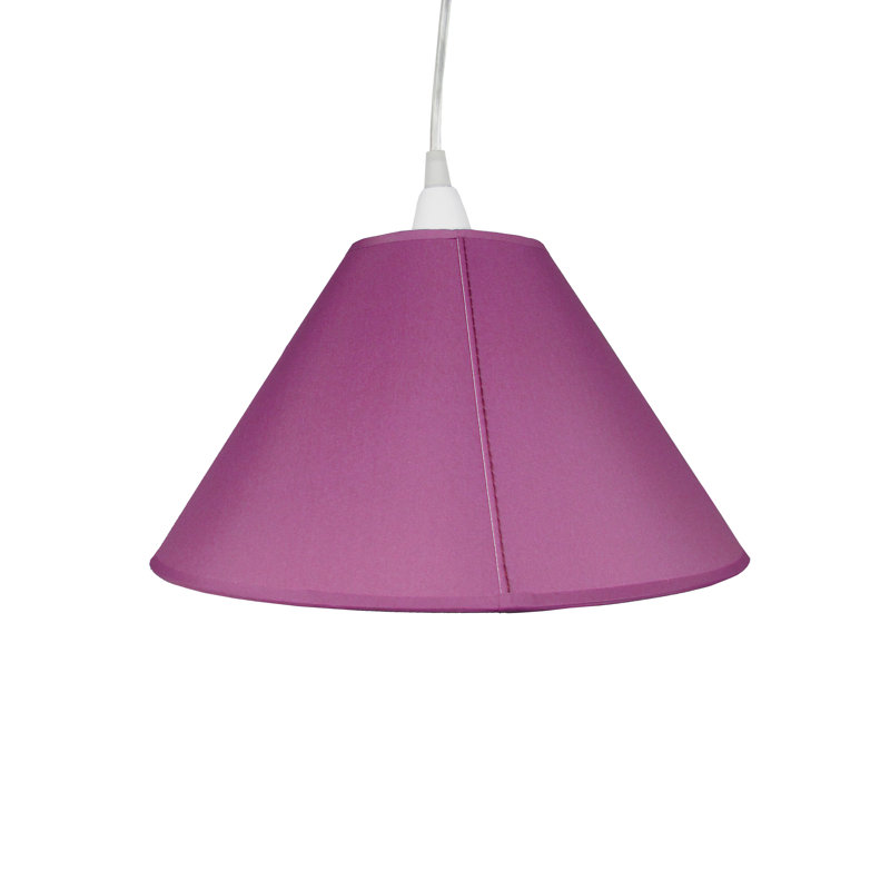 16cm H Cotton Empire Lamp Shade ( Screw On ), Plum, 22cm H x 35cm W x 35cm D