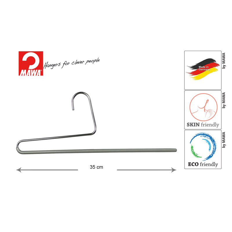 Metal Non-Slip Standard Hanger, Silver