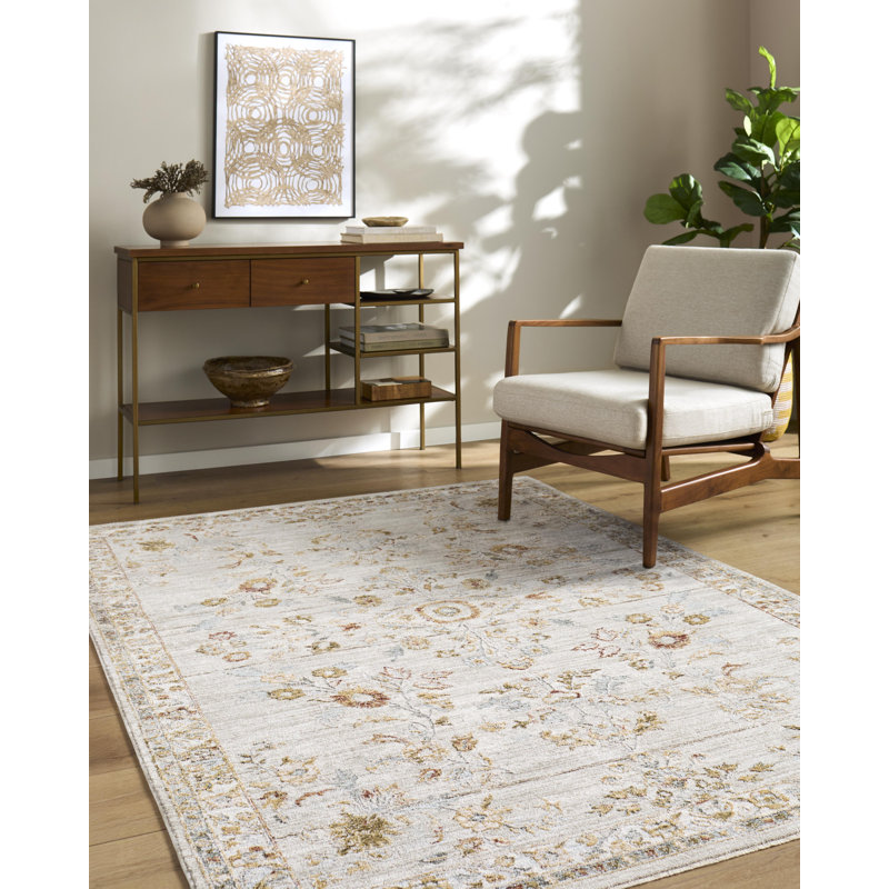 Tapis tissé à la machine Rosise, Rectangle 6 pi 7 po x 9 pi 6 po