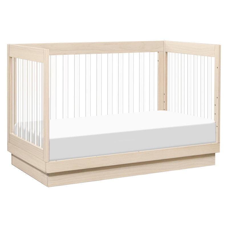 Washed Natural Pine and Acrylic 3-in-1 Convertible Crib