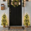 Sapin de Noël artificiel vert réaliste de 90 cm, préilluminé, avec base en toile de jute