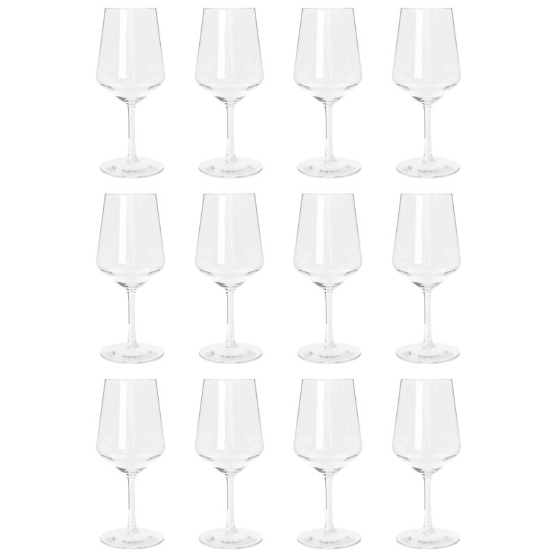 Argon Tableware 500ml Reusable Plastic Wine Glasses - Set of 12