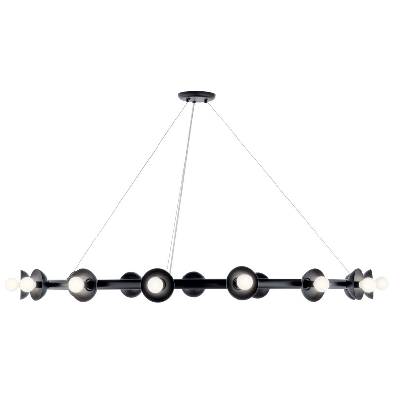 Lustre rond à 15 lumières Palta, Noir