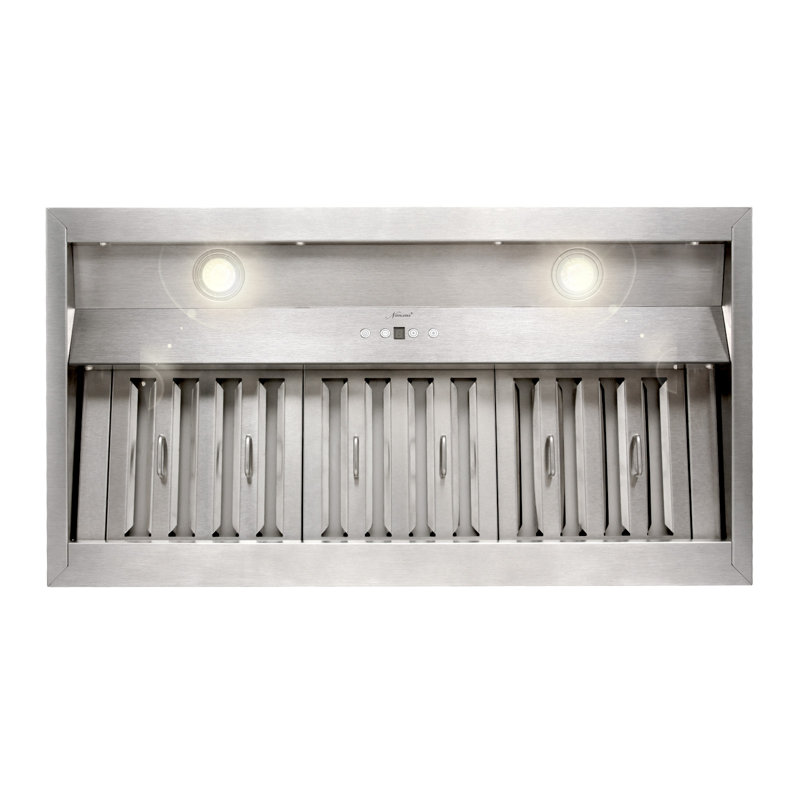 Nauxus 36" Stainless Steel 600 CFM Ducted (Vented) Insert Range Hood with Charcoal Filter