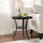 Patio Black Round Metal Side Table