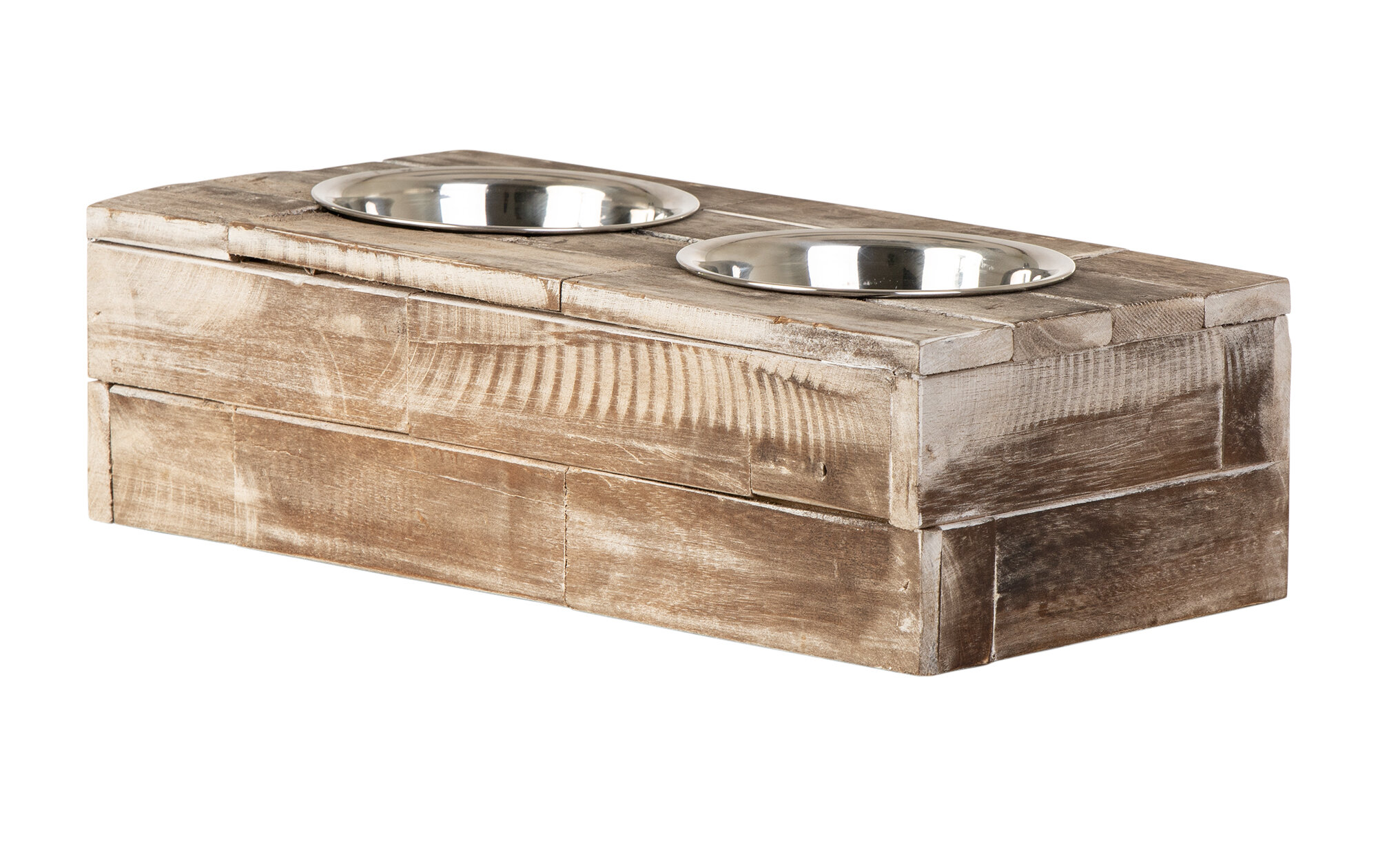 Huntley Elevated Pet Stainless Steel Double Bowl Feeder