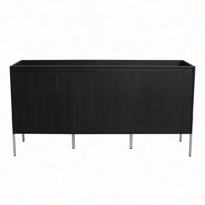 Meuble-lavabo autoportant 60 po avec portes à fermeture douce (ensemble KD) 60 po - évier inclus