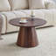 Table basse de style moderne avec placage en grain de bois, table basse ronde classique et ensemble de tables d'appoint-1572067669
