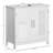 2 Door Under Sink Storage - Bathroom White Space Saving Cabinet Doors