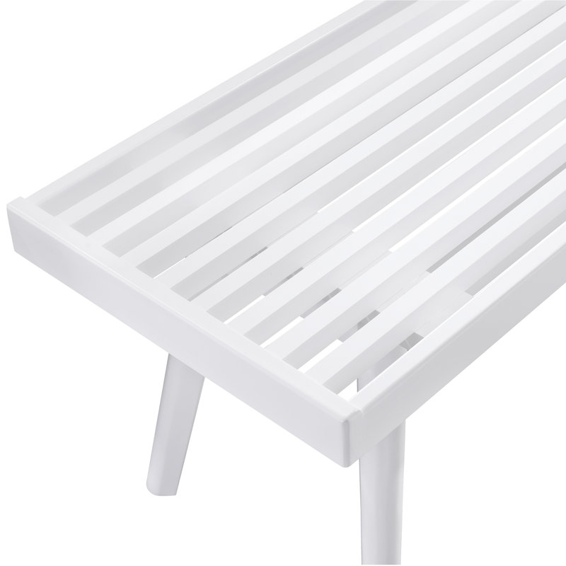 Slatted Bench, Entryway Bench, Bedroom Bench, 17.5" H x 16.5" W x 56.3" D