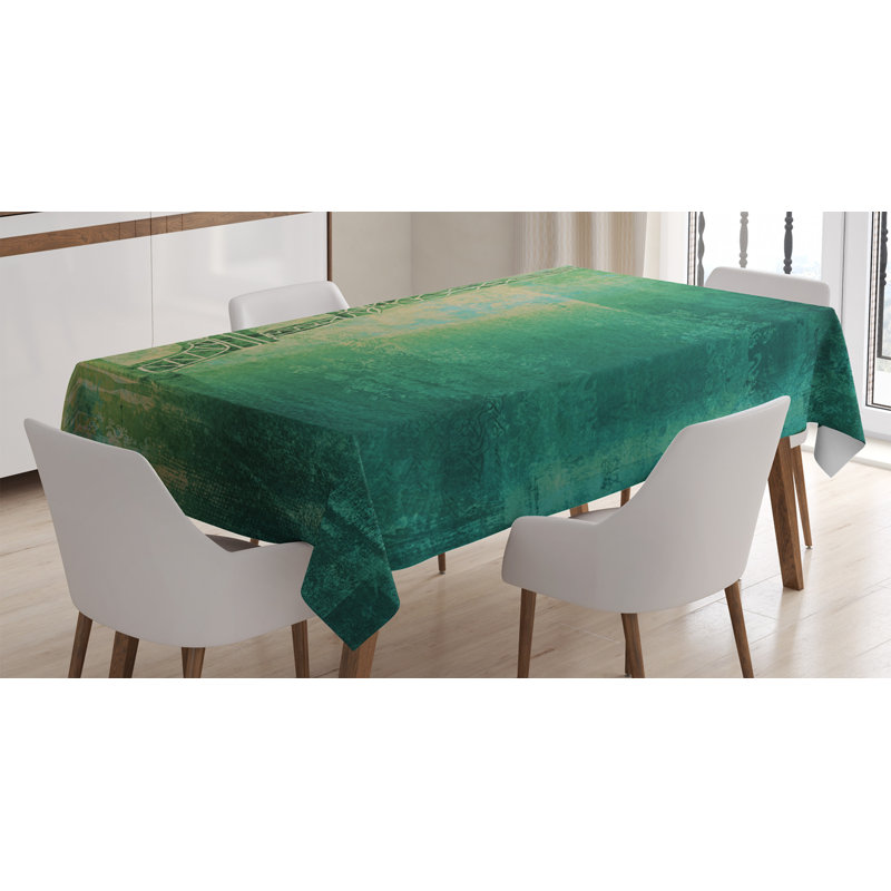 Nappe ambesonne eiffel, esquisse dégradée en forme de tour eiffel de style dégradé, housse de table rectangulaire pour la cuisine de salle à manger décoration, 60 po x 90 po, moutarde de couleur bleu