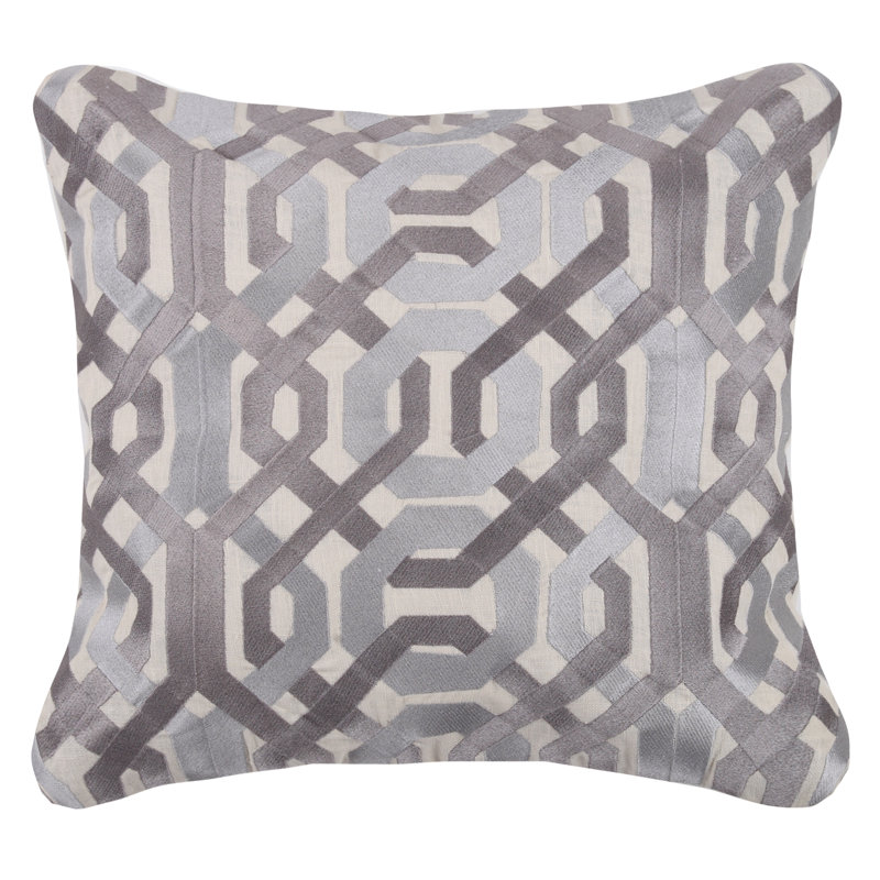 Coussin décoratif en lin, Gris