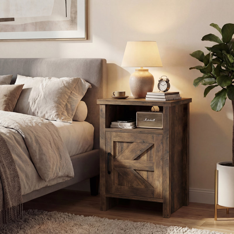 Haslingden Nightstand, Brown, 2