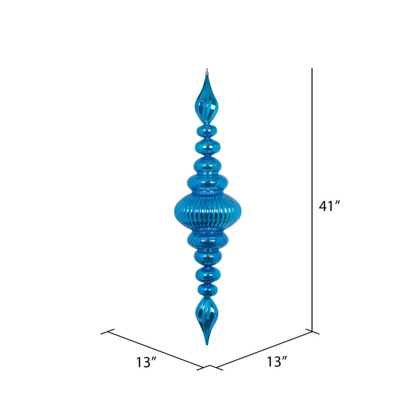 Ornement en forme de fleuron 41 po Vickerman, Turquoise
