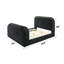 Lit tapissier Kana avec DEL en noir-2078291011