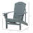 Outsunny Wooden Adirondack Chair, Outdoor Patio Lawn Chair With Cup Holder, Weather Resistant Lawn Furniture, Classic Lounge For Deck, Garden, Backyard, Fire Pit-1008384374