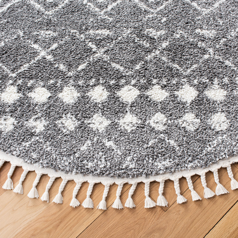 Berber Fringe Shag Performance Southwestern Rug, Square 6'7"