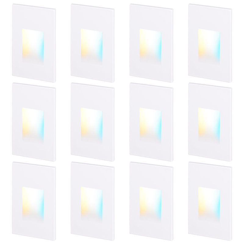 Température de couleur intégrée de la lumière de terrasse DEL sélectionnable pour l'intérieur et l'extérieur, Blanc