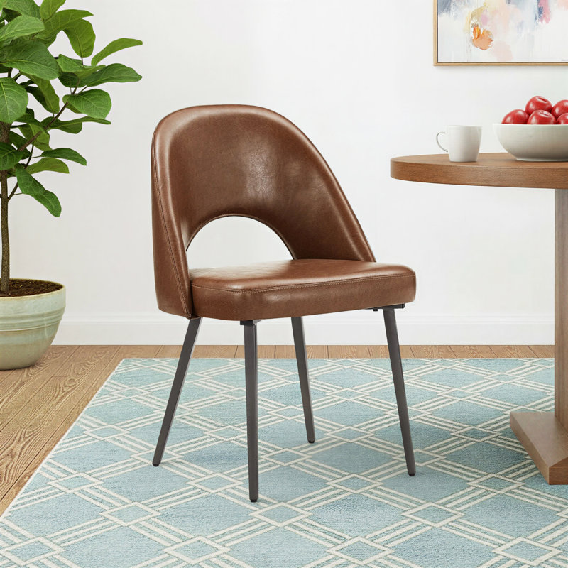 Etna Upholstered Side Chair, Brown