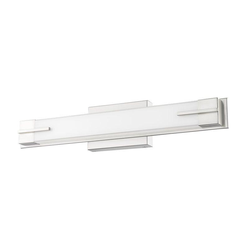 Meuble-lavabo 1 lumière Braxten, Nickel brossé