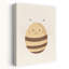Happy Little Bee Whimsical Contemporary Bee Nature Wall Art Print by Mathieu - Wrapped Canvas Print-1658959087