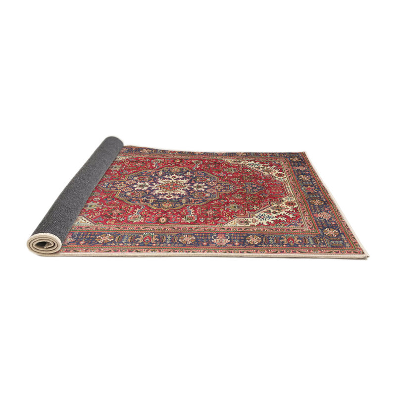 Tapis décoratif rouge à motif oriental Marianna, Rectangle 5 pi x 7 pi