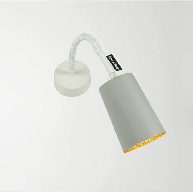 Armed Sconce, Grey/Gold