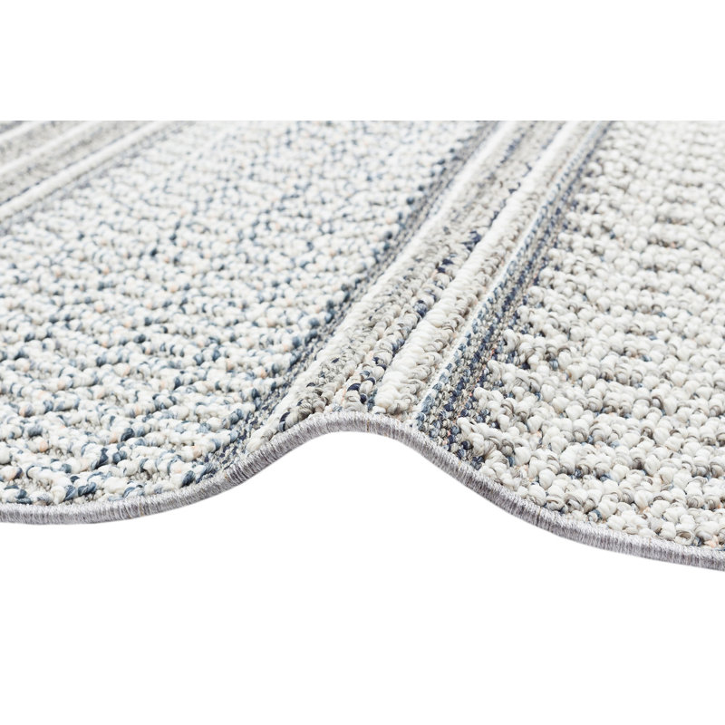 Tapis gris / ivoire Castaneda, Tapis de couloir 2 pi 7 po x 9 pi 10 po