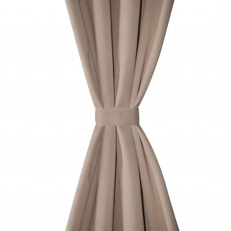 Back East Room Darkening Curtain Pair, 135 W x 245 D cm, Beige