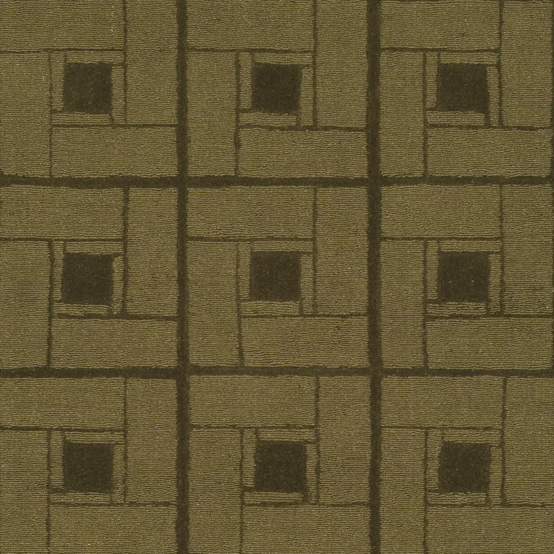 Tapis brun en laine à tissage plat handwoven, Rectangle 8 pi x 10 pi