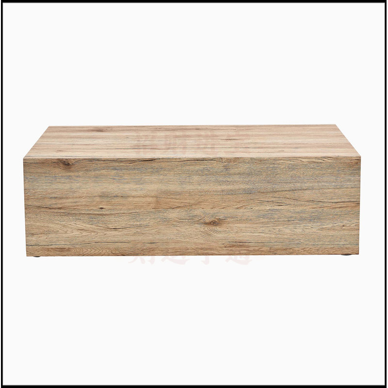 Inch Stone Pattern MDF Coffee Table, 11.80" H x 39.30" L x 23.60" W, Wood