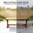 Backless Park Bench,Patio Loveseat,Outdoor Wooden Bench