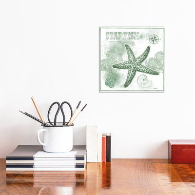 Green Star 1 Piece Wrapped Canvas Wall Art