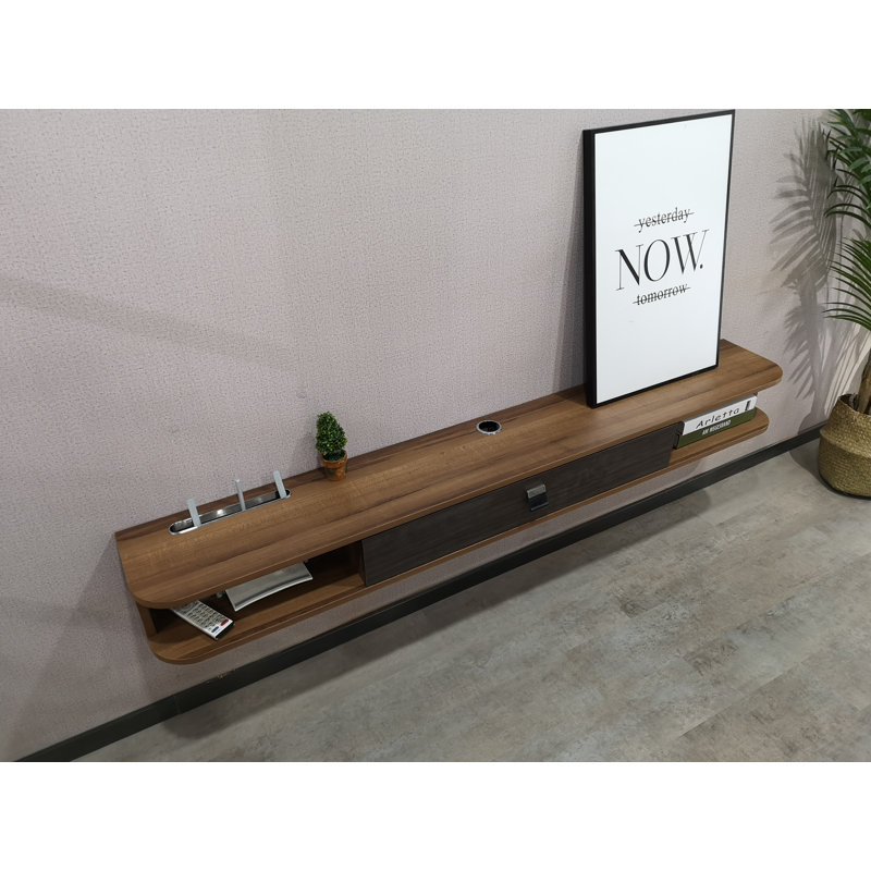 Meurig Tv Stand For Tvs Up To 70", 6.29"H x 47.24" W x 9.29" D, Walnut