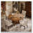 47 Inch Wood Dining Table Round Dining Table-500795983