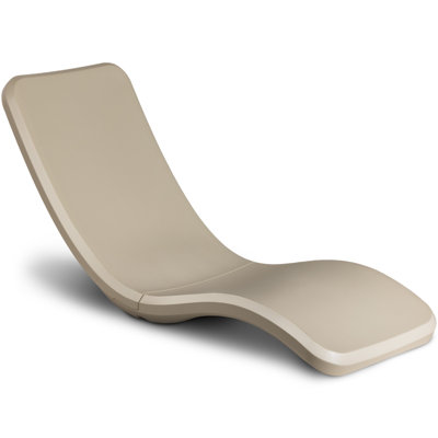 In Pool Lounge Chair - Waterproof & Weighted Chaise Lounger - Outdoor Pool Furniture for Patio or In Baja Shelf, Stone Blue