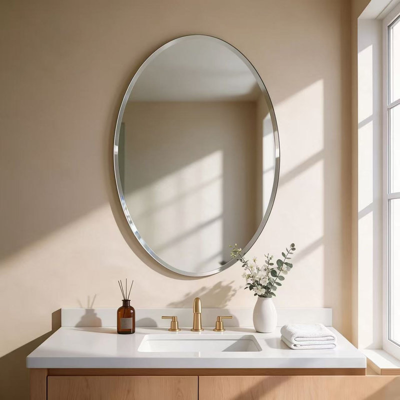 Oval Beveled Wall Mirror