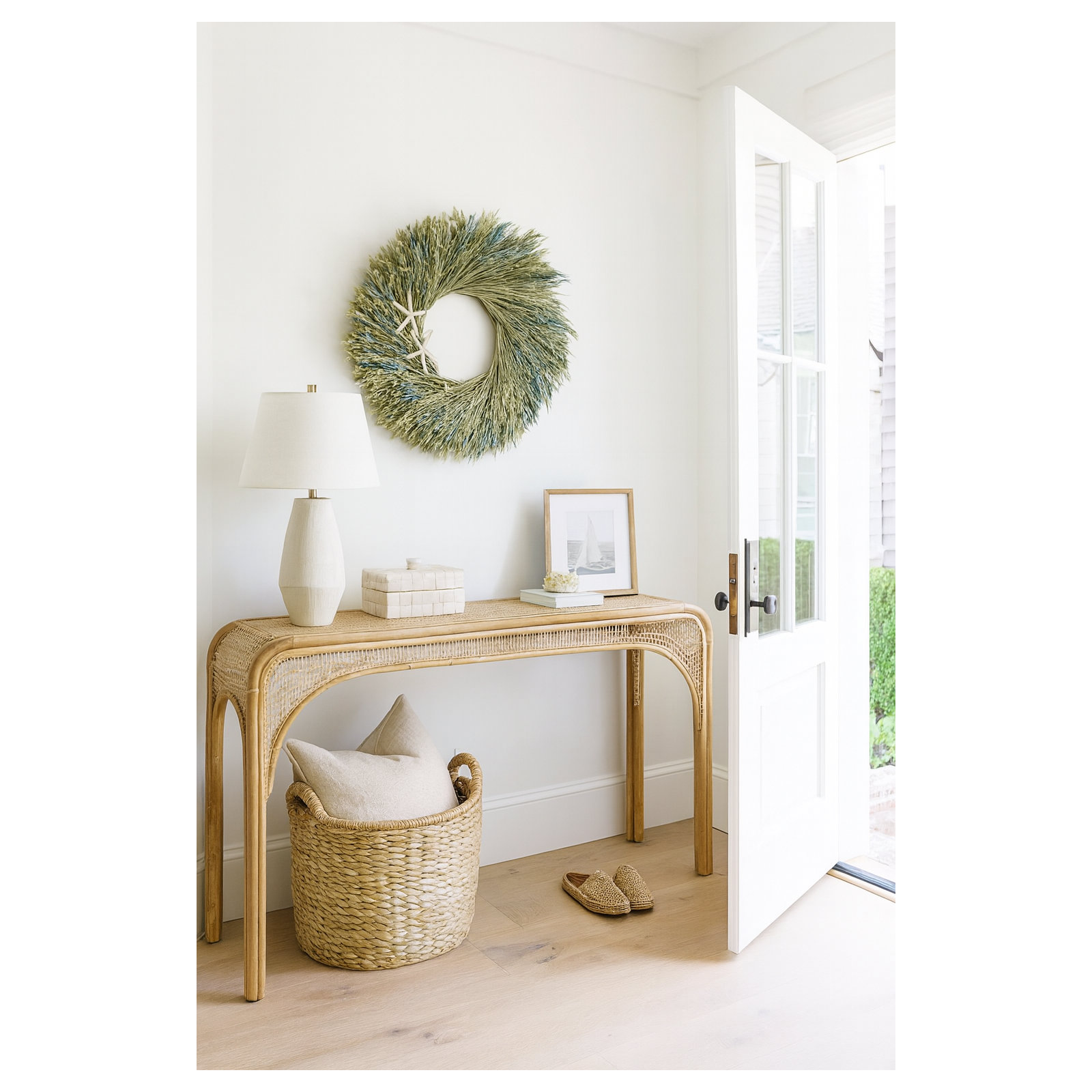 Handcrafted Dried Wreath, 26" H x 26" W x 5" D