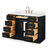 Tidworth 48'' Solid Wood Single Bathroom Vanity with 1.5'' Carrara Quartz Top Sink-647984126-658798174