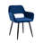 Kristina 17'' H Velvet Upholstered Metal Armchair-1805382028