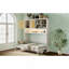 Lit escamotable simple avec armoire supérieure, lit pliable peu encombrant avec lumière et port USB-818188412