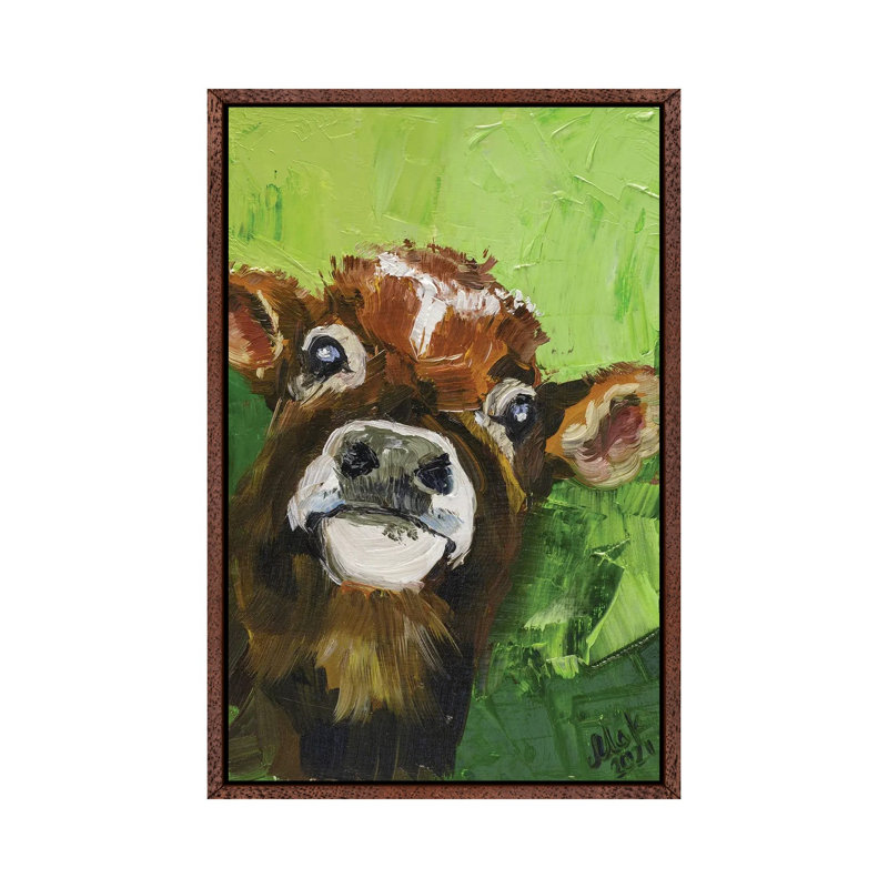 Calf 1 Piece Wall Art on Canvas, 66.04 cm H x 45.72 cm W, Classic Wood Floater Frame