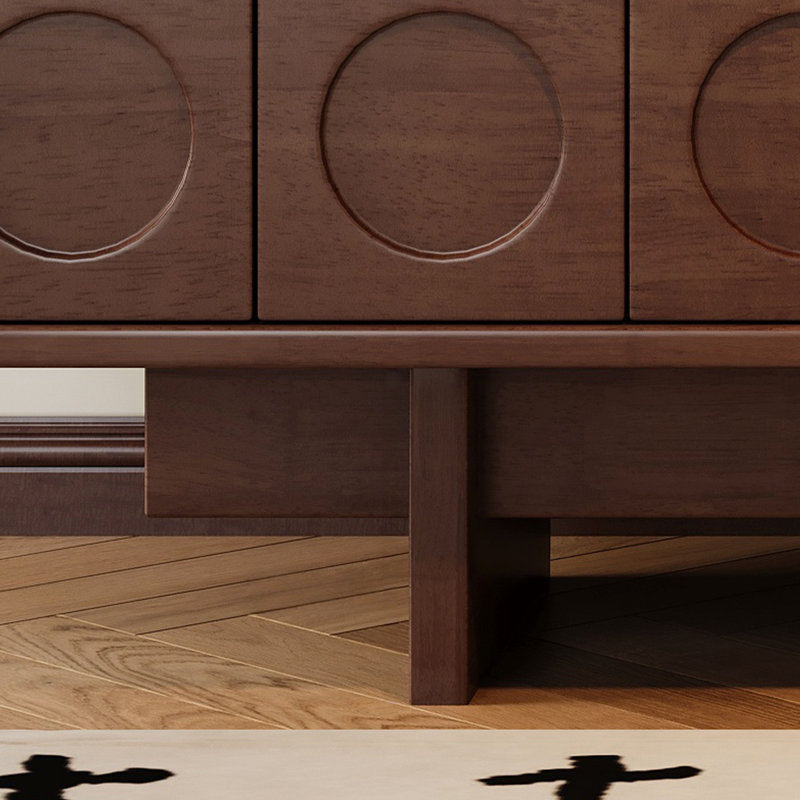 Buffet en bois de noyer massif, H 31,1 po x l 70,87 po x P 15,75 po, Noyer