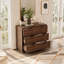 Commode moderne avec 6 tiroirs, commode en bois géométrique 3D de style Mid-Century, grande armoire de rangement pour la chambre à coucher, le salon et le vestibule