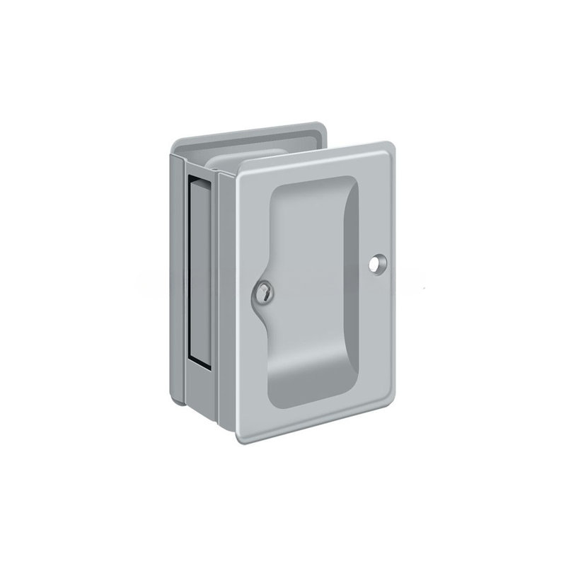 Serrure de poche Deltana SDPA325U26D HD, réglable, passage de 3 1/4 po x 2 1/4 po en chrome brossé, Chrome brossé
